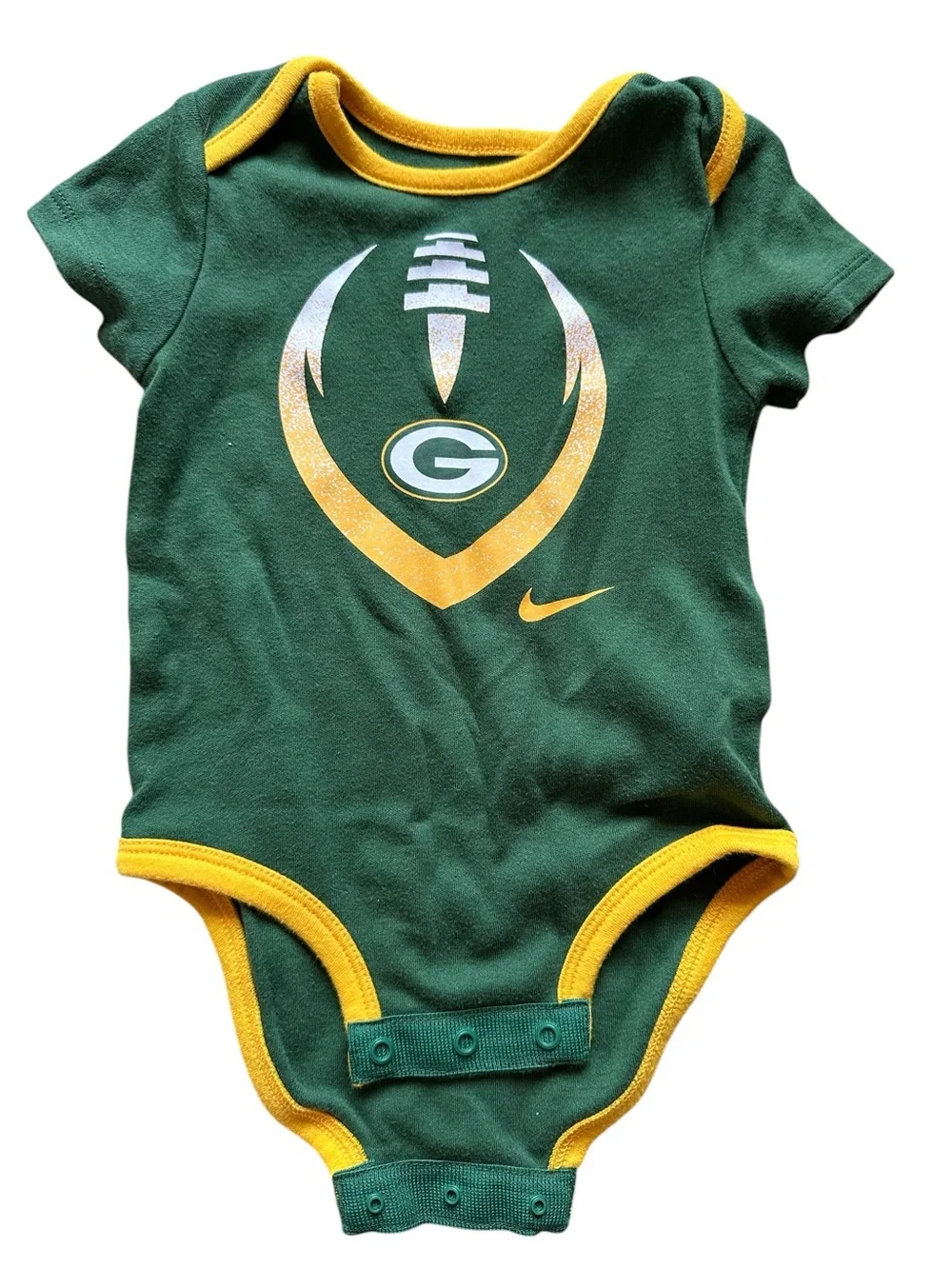 Green Bay Packers Infant Bodysuit Lot Of 3 0-3 Months NFL Baby One Piece